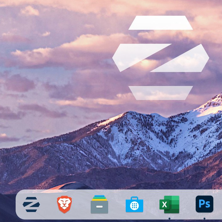 Image of desktop from Zorin OS, a Linux distro